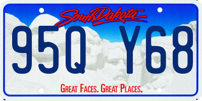 SD license plate 95QY68