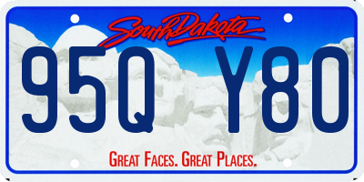 SD license plate 95QY80