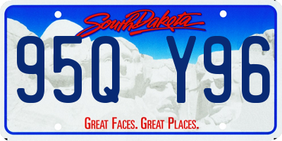 SD license plate 95QY96