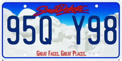 SD license plate 95QY98