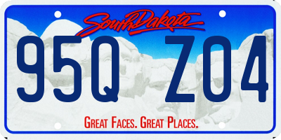 SD license plate 95QZ04