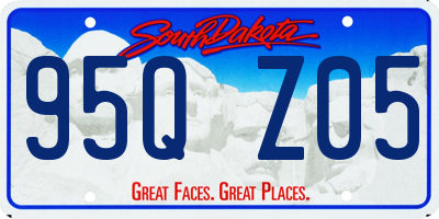 SD license plate 95QZ05