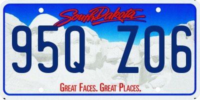 SD license plate 95QZ06