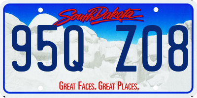 SD license plate 95QZ08