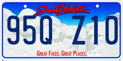 SD license plate 95QZ10