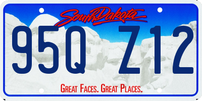SD license plate 95QZ12