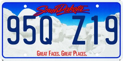 SD license plate 95QZ19