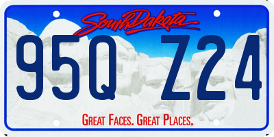 SD license plate 95QZ24