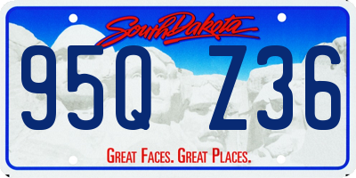 SD license plate 95QZ36
