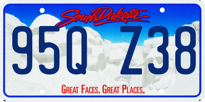 SD license plate 95QZ38