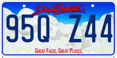 SD license plate 95QZ44