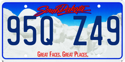 SD license plate 95QZ49