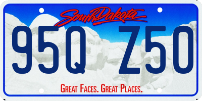 SD license plate 95QZ50
