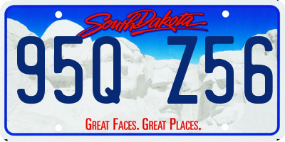 SD license plate 95QZ56