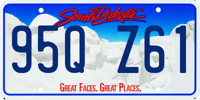SD license plate 95QZ61