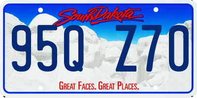 SD license plate 95QZ70