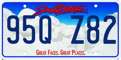 SD license plate 95QZ82