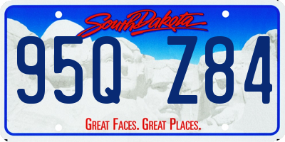 SD license plate 95QZ84