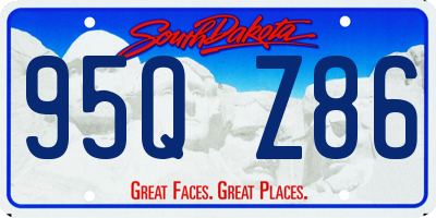 SD license plate 95QZ86