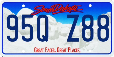 SD license plate 95QZ88