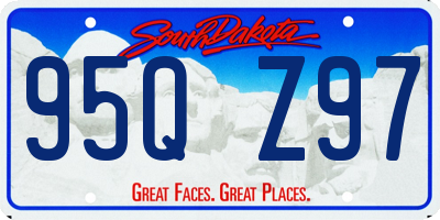 SD license plate 95QZ97