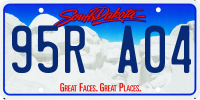 SD license plate 95RA04