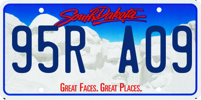 SD license plate 95RA09