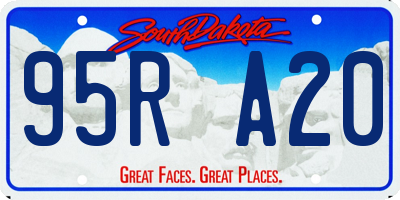 SD license plate 95RA20