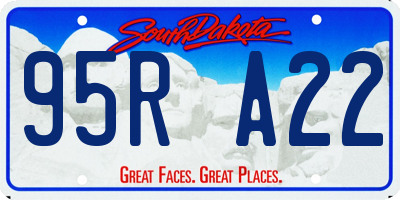 SD license plate 95RA22