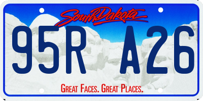 SD license plate 95RA26