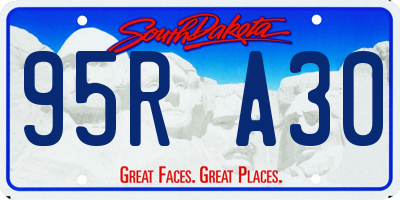 SD license plate 95RA30