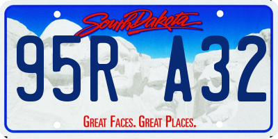 SD license plate 95RA32
