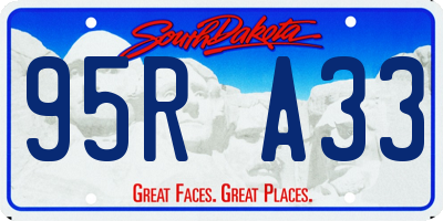 SD license plate 95RA33