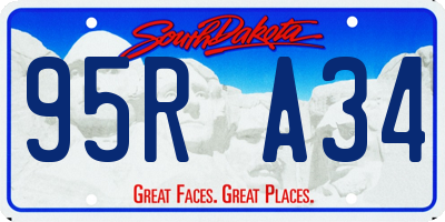 SD license plate 95RA34
