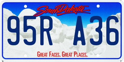 SD license plate 95RA36