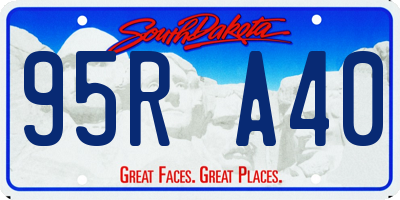 SD license plate 95RA40