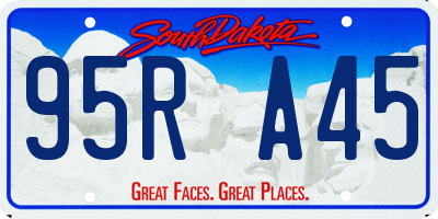 SD license plate 95RA45
