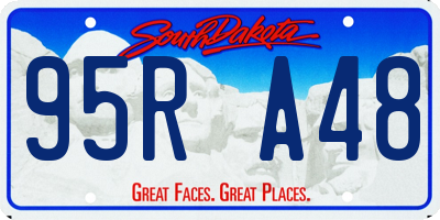 SD license plate 95RA48