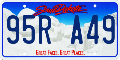 SD license plate 95RA49