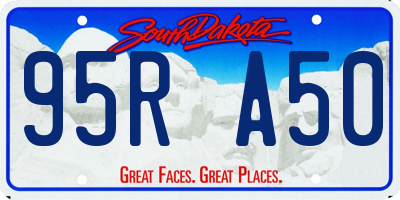 SD license plate 95RA50