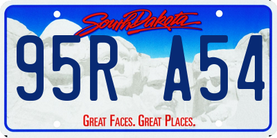 SD license plate 95RA54