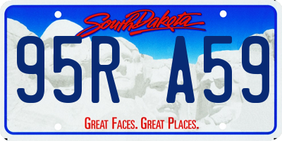 SD license plate 95RA59