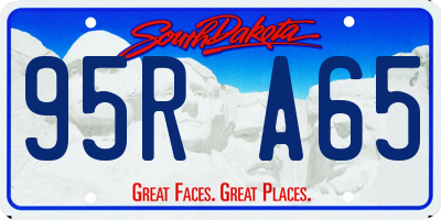 SD license plate 95RA65