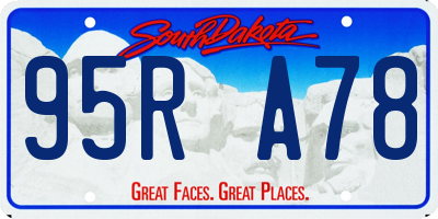 SD license plate 95RA78