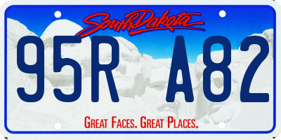SD license plate 95RA82