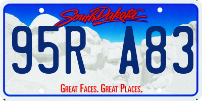 SD license plate 95RA83