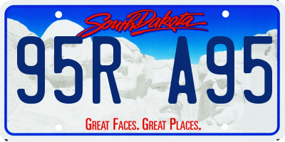SD license plate 95RA95
