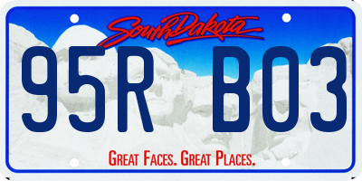 SD license plate 95RB03