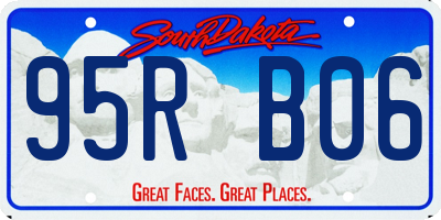 SD license plate 95RB06