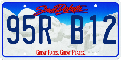 SD license plate 95RB12